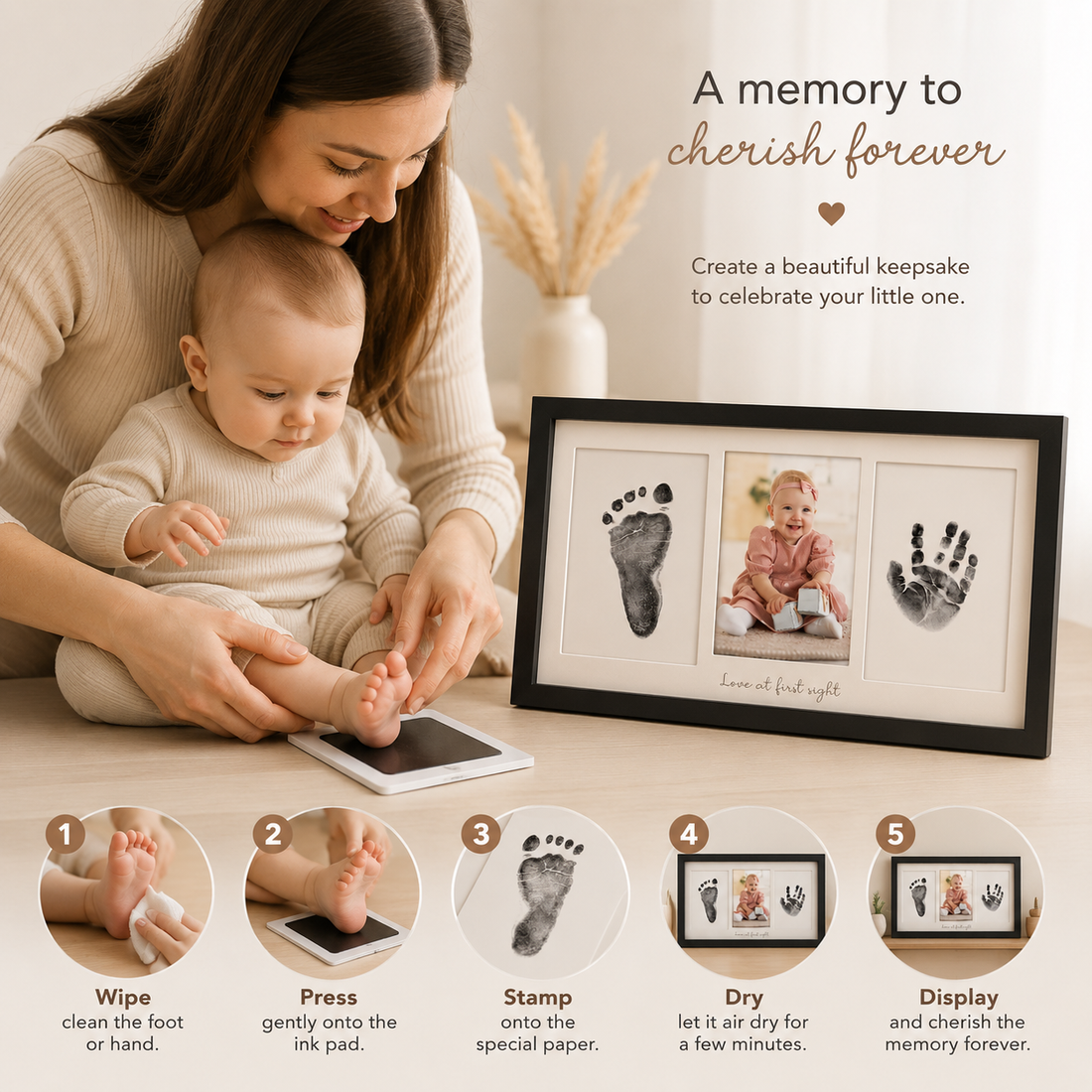 DIY Baby Abdruckrahmen – Die schönste Erinnerung an Ihr Baby für die Ewigkeit